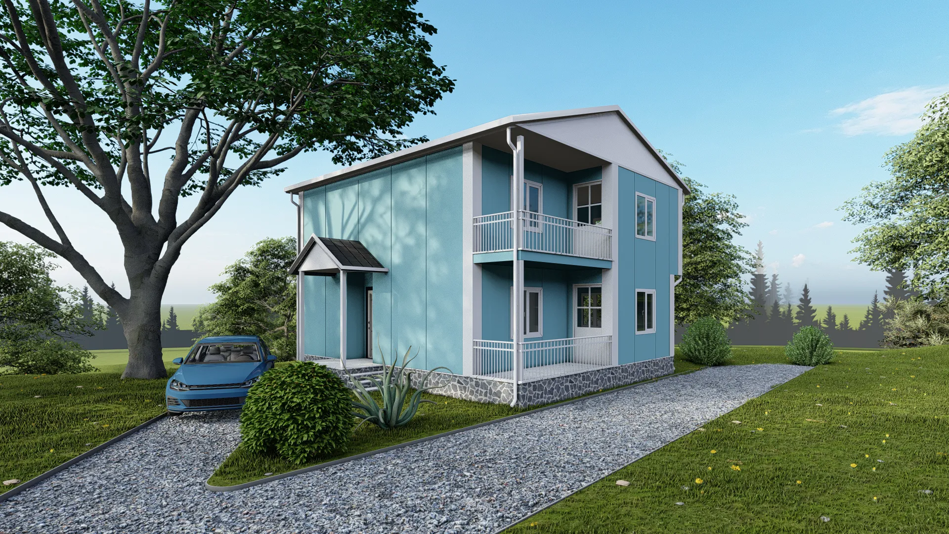 Prefabrik - 141m² (2 Katlı)